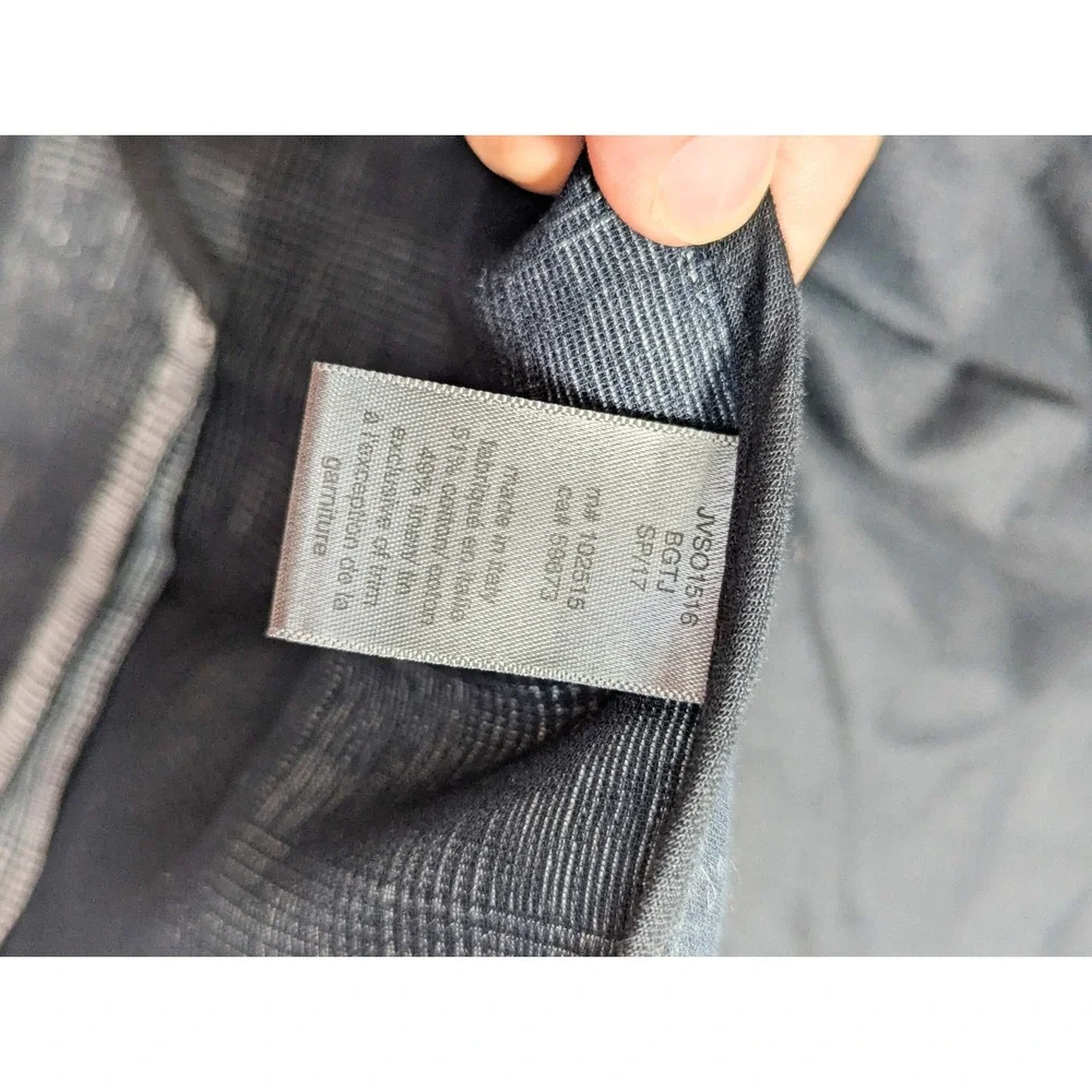 JOHN VARVATOS Jacket 50 Hook‎ Gray plaid Cotton linen